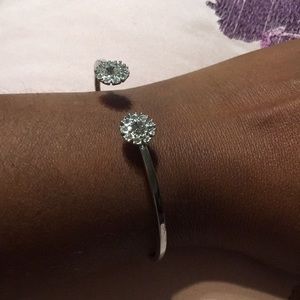 Givenchy Crystal Flower Open Cuff